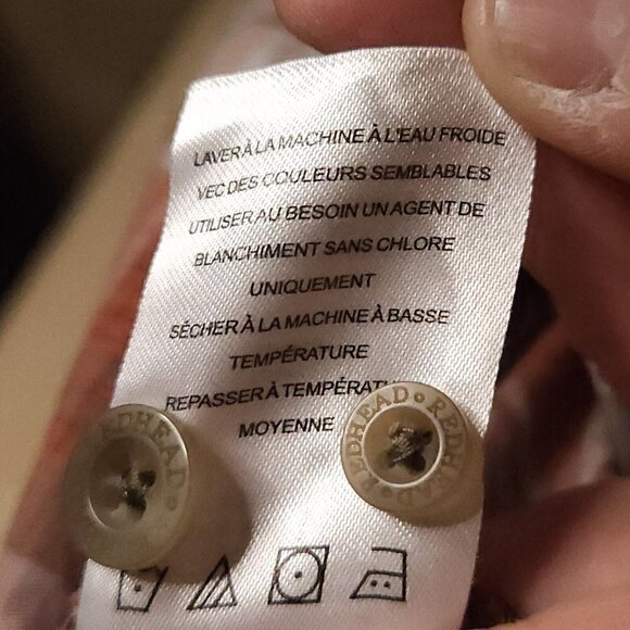 Redhead Mens Burnt Orange Cream Plaid Short Sleeve Button Down 2XL - Picture 6 of 7